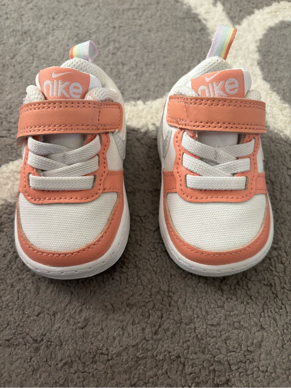 Nike Kids Coral and White Shoes